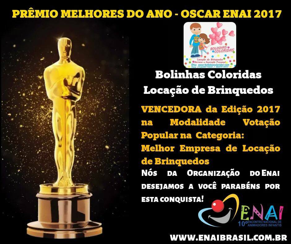 Prêmio Melhores do Ano - Oscar ENAI 2017 - Bolinhas Coloridas